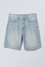 Lip Blue - Light Blue - Galaxy Mid Rise Loose Denim Shorts - 0