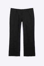 Zwart - Cropped kostuumpantalon met lage taille - 4