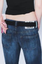 Blue Web - Mellanblå - Poser Regular Waist Loose Wide Jeans - 3