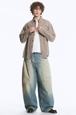 Checked Washed Mole - Long-sleeved flannel buttoned shirt - 2