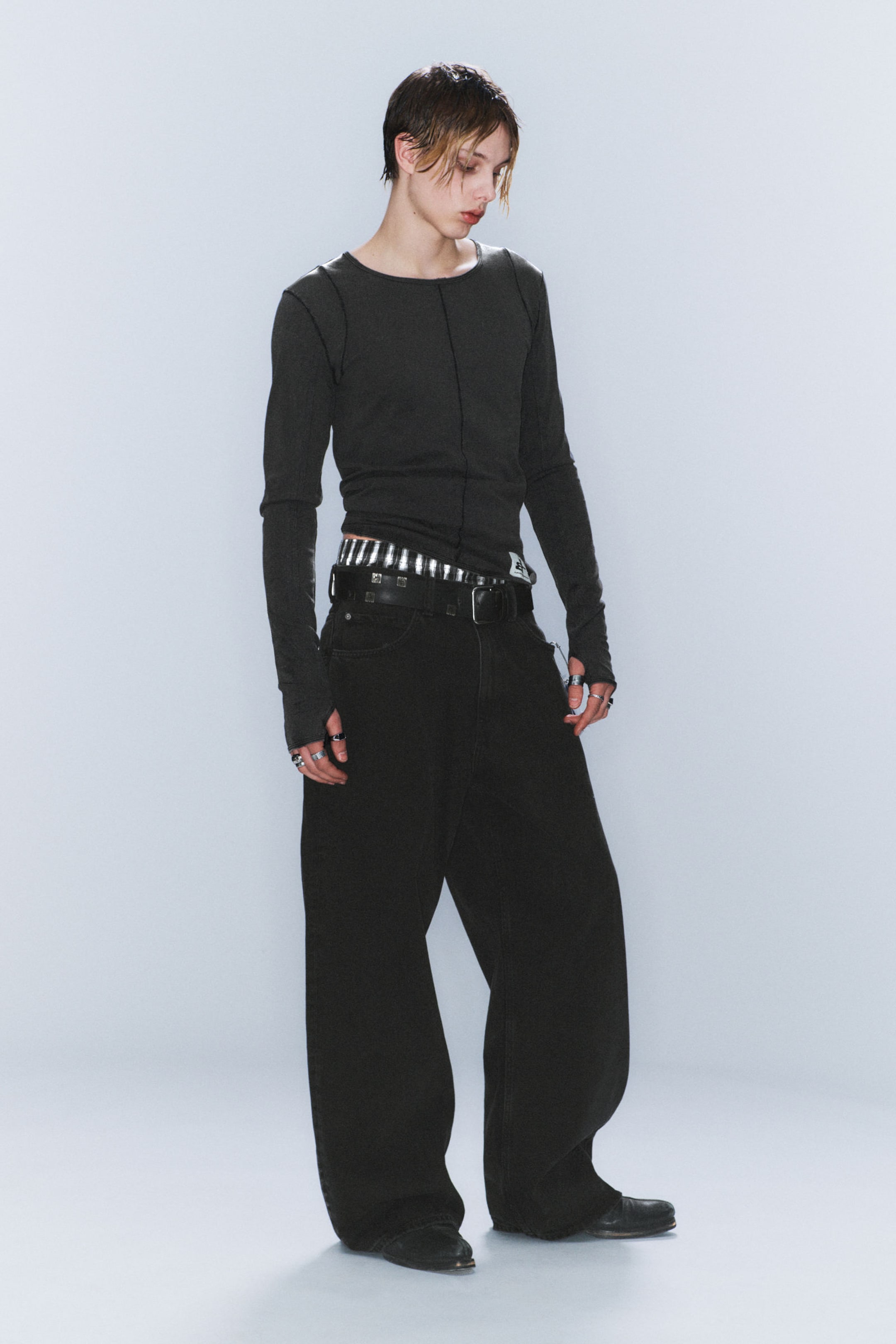 Washed Black - CM x LB Looser Washed Black Unisex Jeans - 7