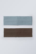 Dark Turquoise & Dark Brown - 2-pack Headbands - 0