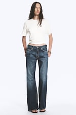 Misty Blue - Dark Blue - Helix Low Rise Regular Flared Jeans - 0