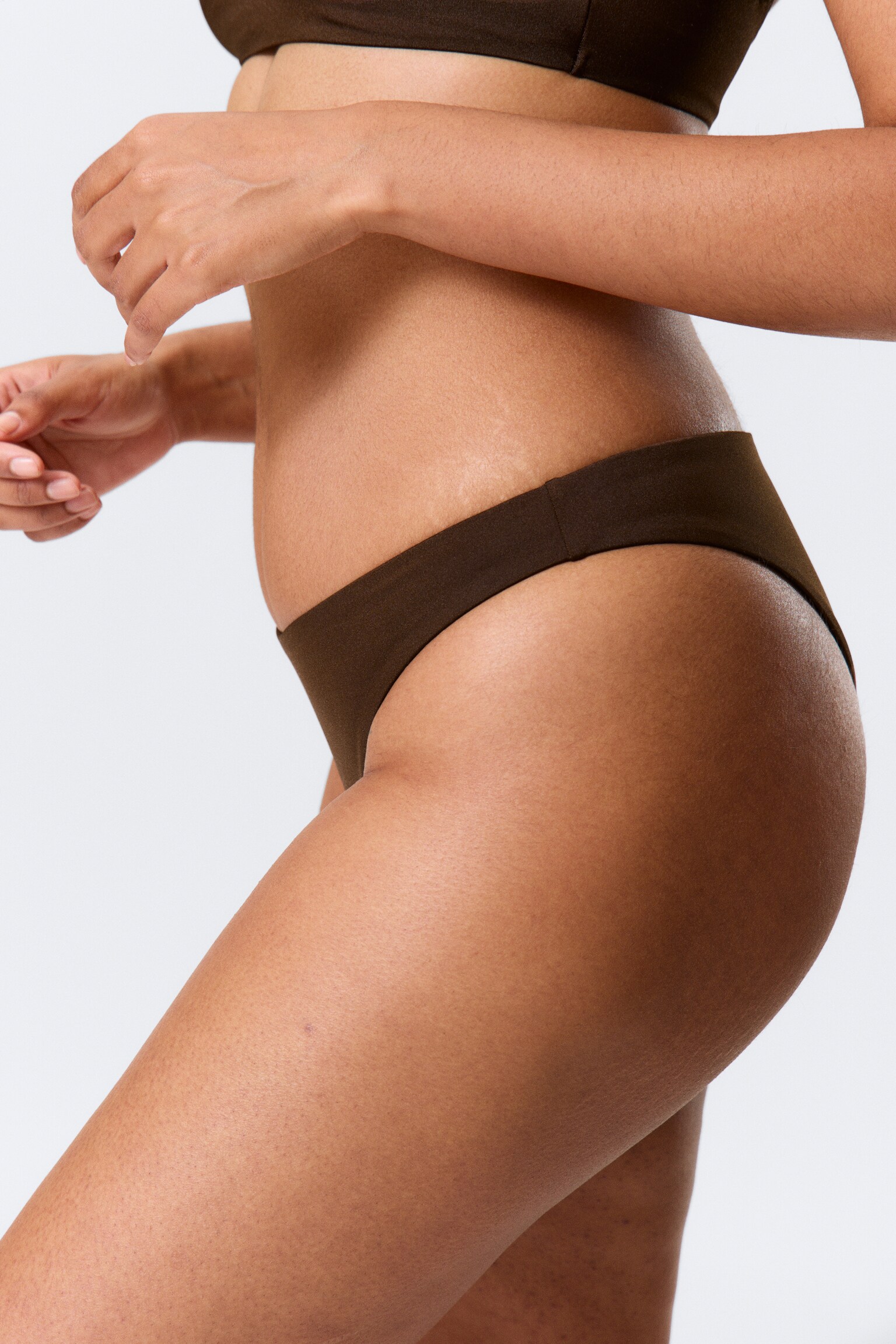 Bas de bikini brésilien - Marron foncé/Bleu foncé/Noir/Bleu vif - 3