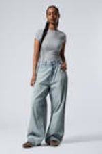 Brick Blue - Light Blue - Astro Loose Baggy Shape Jeans - 7