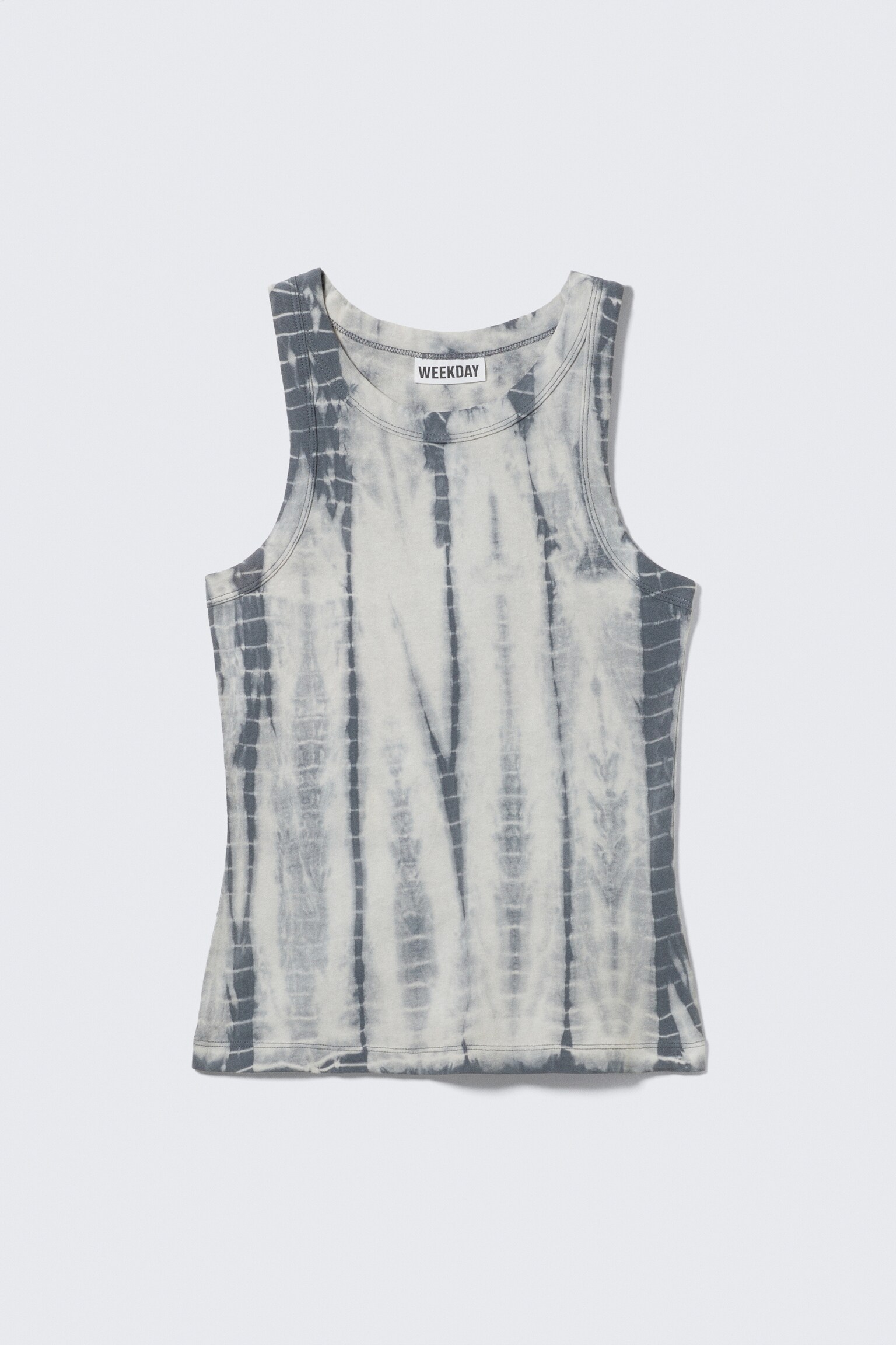 Tie-Dye Fitted Tank Top - Grey Tie-Dye - 1