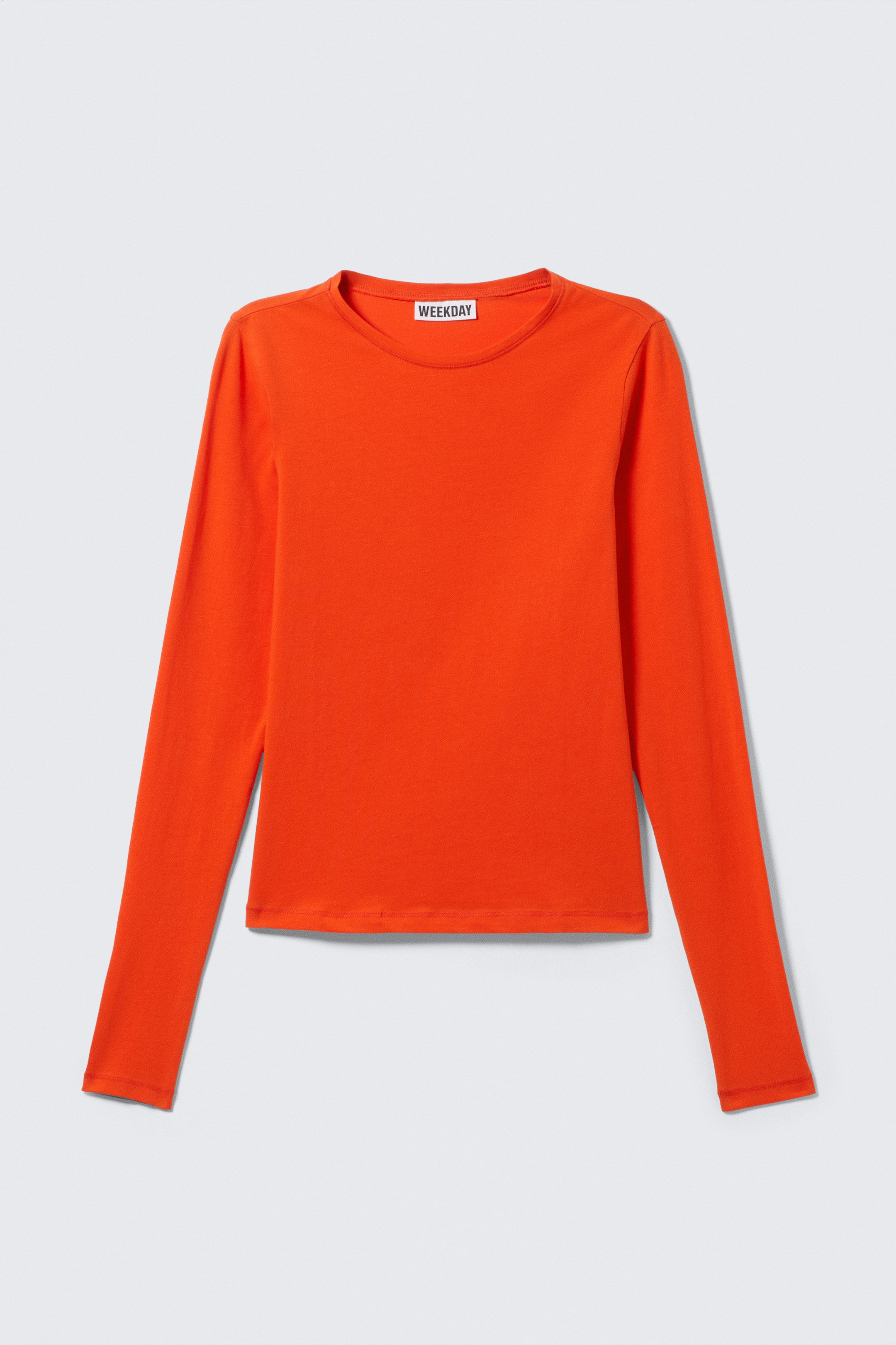 Bright Orange - Slim Fitted Long Sleeve - 1