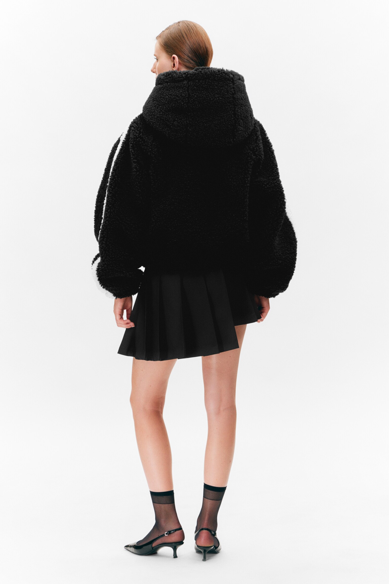 Knitted Hoodie - Black/Lilac - 4