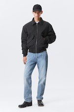 Black - Padded Twill Bomber Jacket - 2