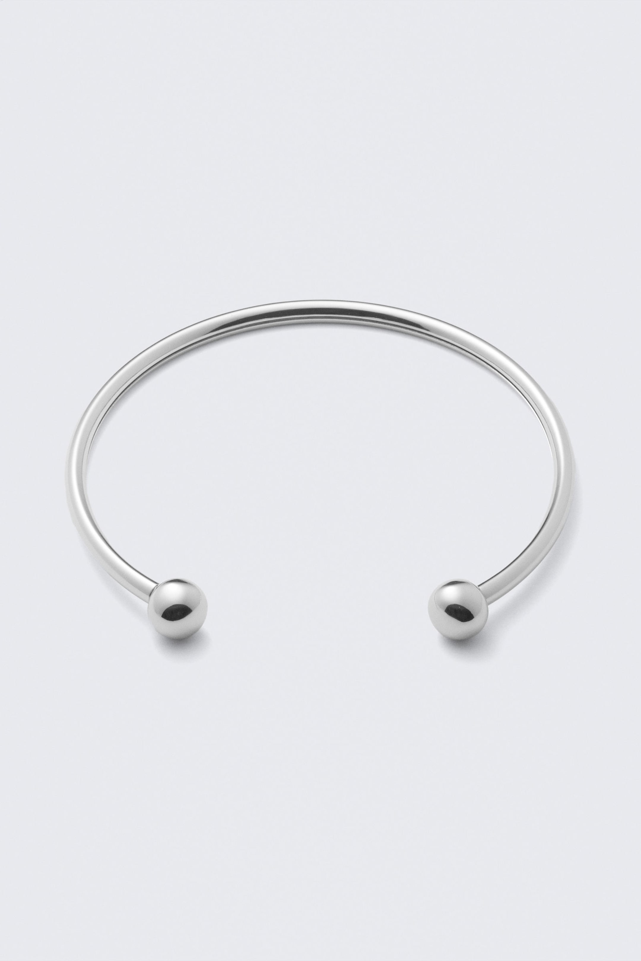Silver - Sculptural Polished Open Necklace - 1