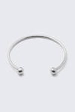 Silver - Sculptural Polished Open Necklace - 0