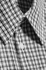 Dimmig Vit/Svart-rutig - Avslappnad bomullsskjorta - 5