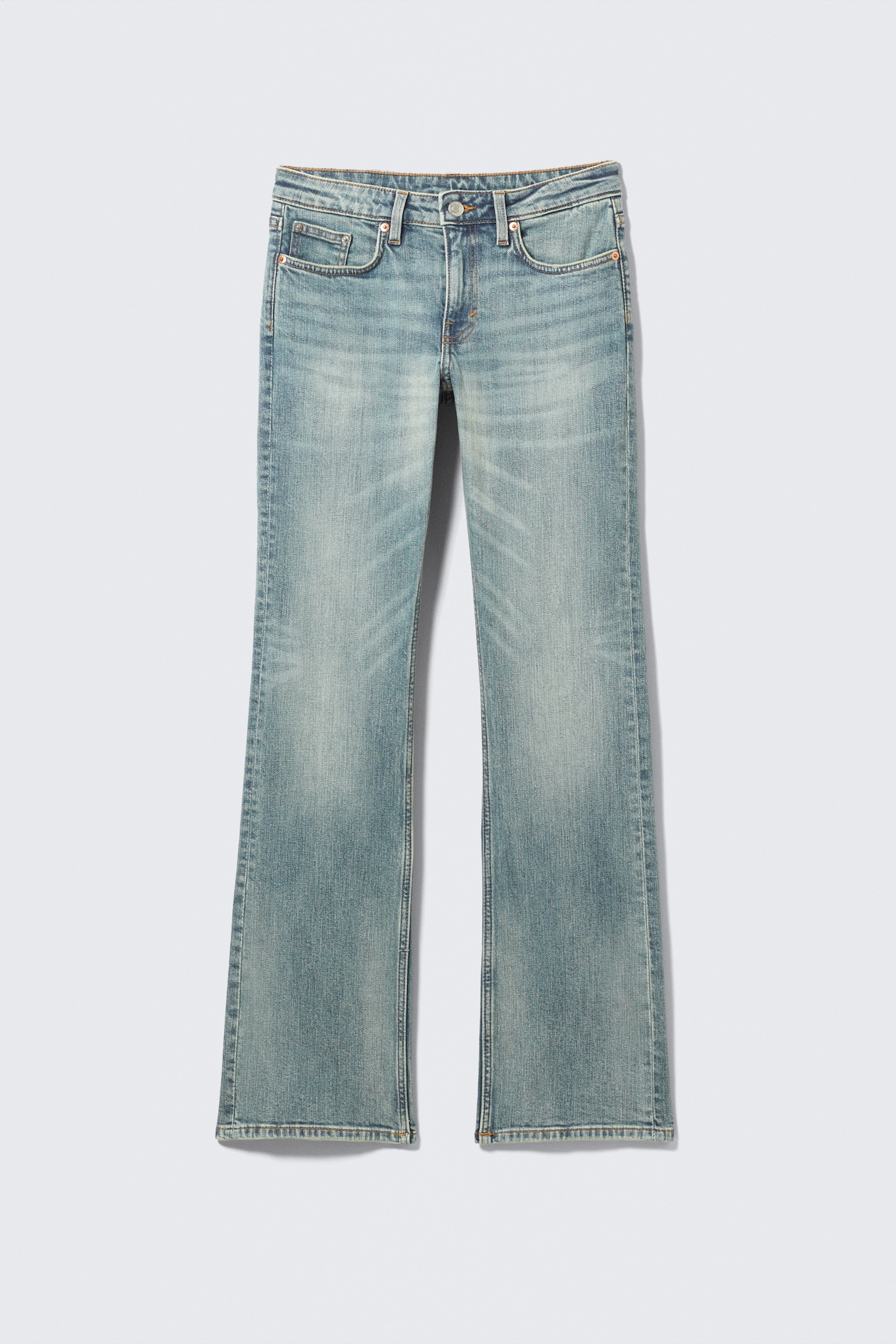 Jeans Bootcut Slim de Cintura Média - Perseus Blue - Azul Médio/Azul Trovoada - Azul Escuro/Paloma Preto - Preto - 2