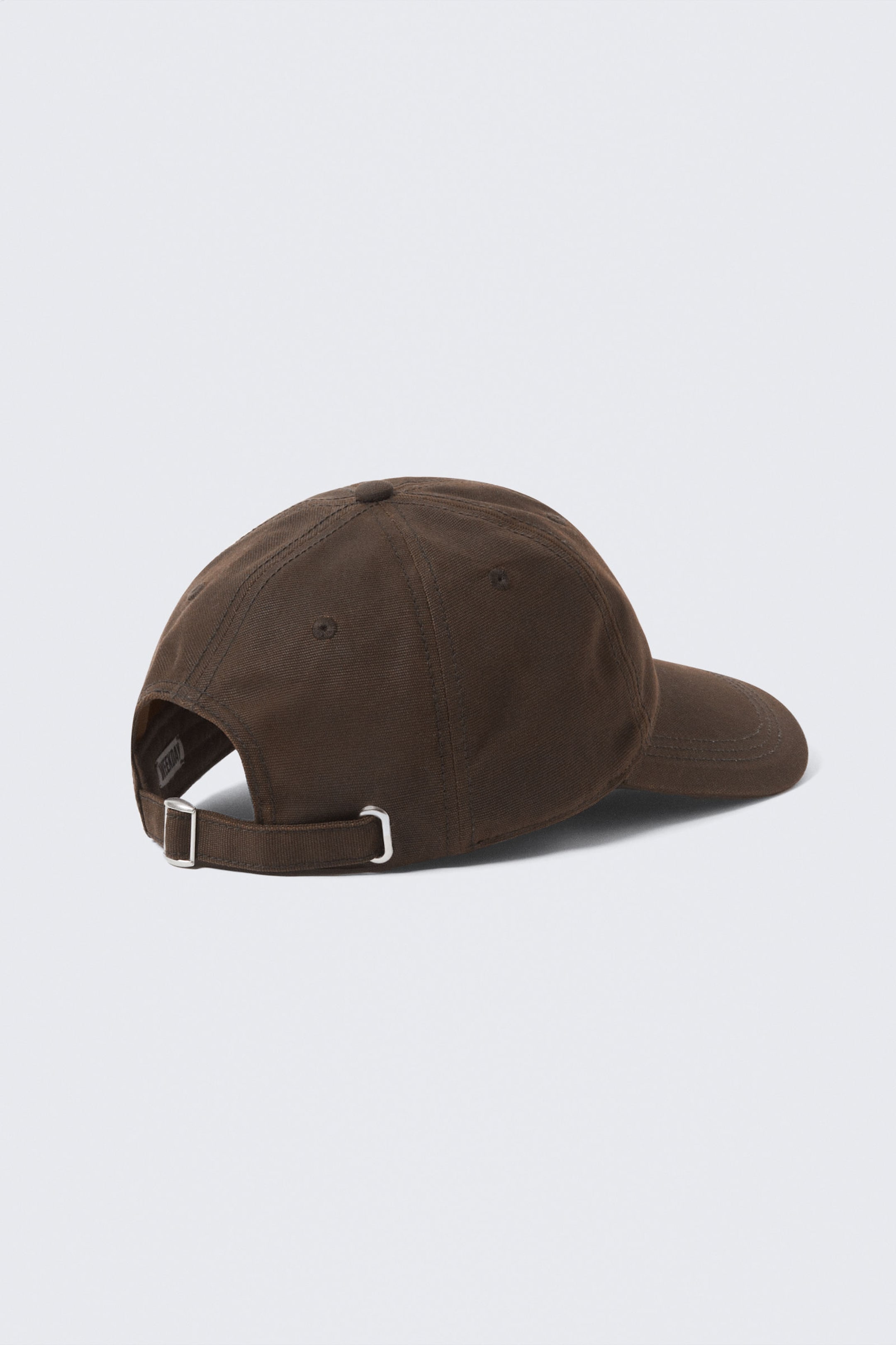Dark Brown - Waxed Cotton Baseball Cap - 2