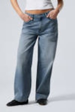 Blue Stream - Medium Blue - Dynasty Low Rise Loose Wide Leg Jeans - 1