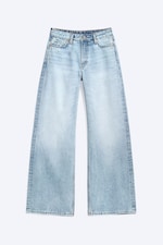 Trot Blue – lyseblå - Paz jeans med mellomhøyt liv og vide ben - 5