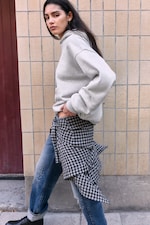 Hellgrau meliert - Whitney Oversize-Kapuzenpullover - 3