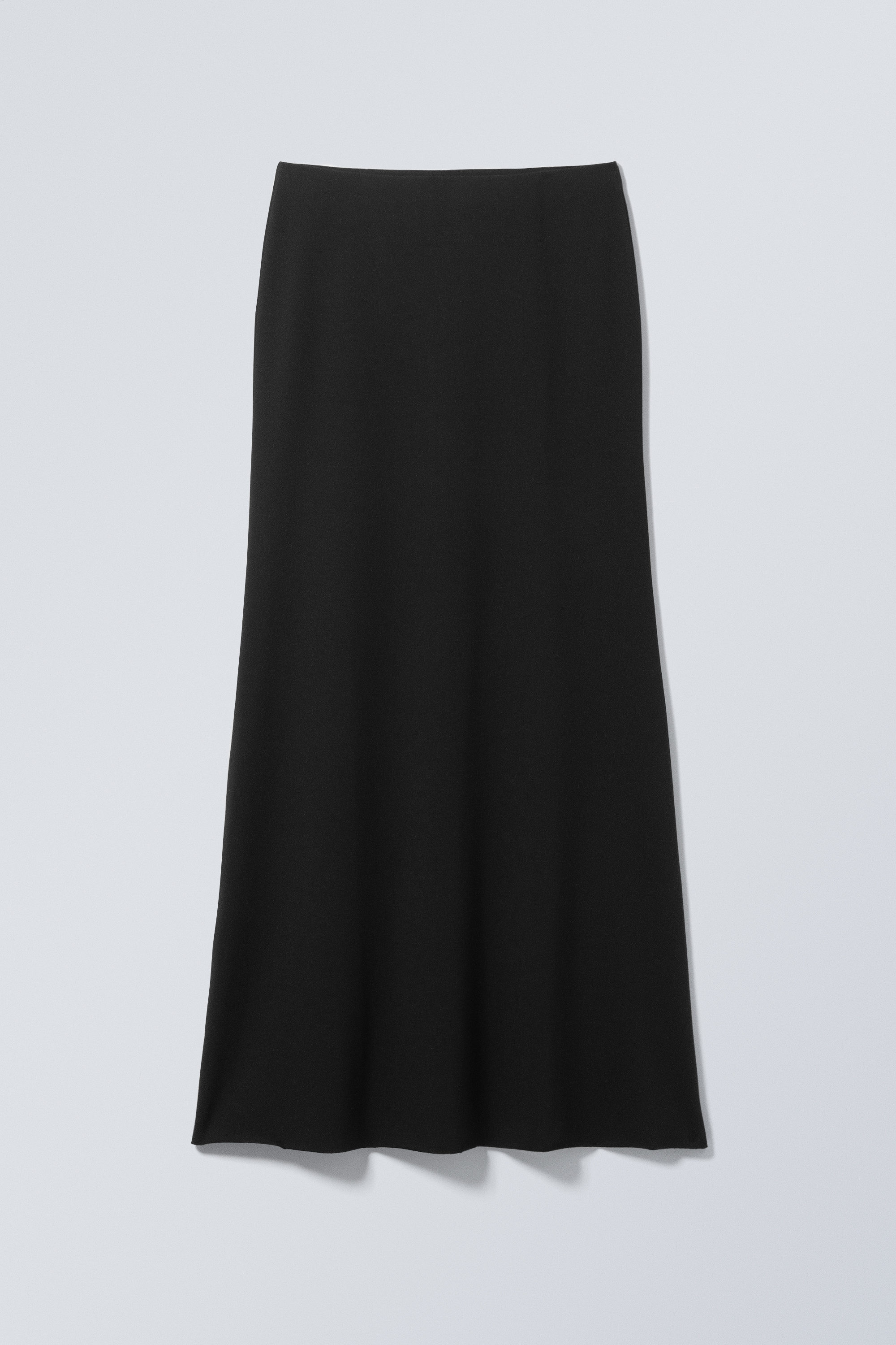 Black - Mid Rise Slim Fit Maxi Skirt - 3