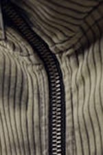 Two Tone Beige & Black Strokes - Toni Two Tone Rib Zip Turtleneck - 1