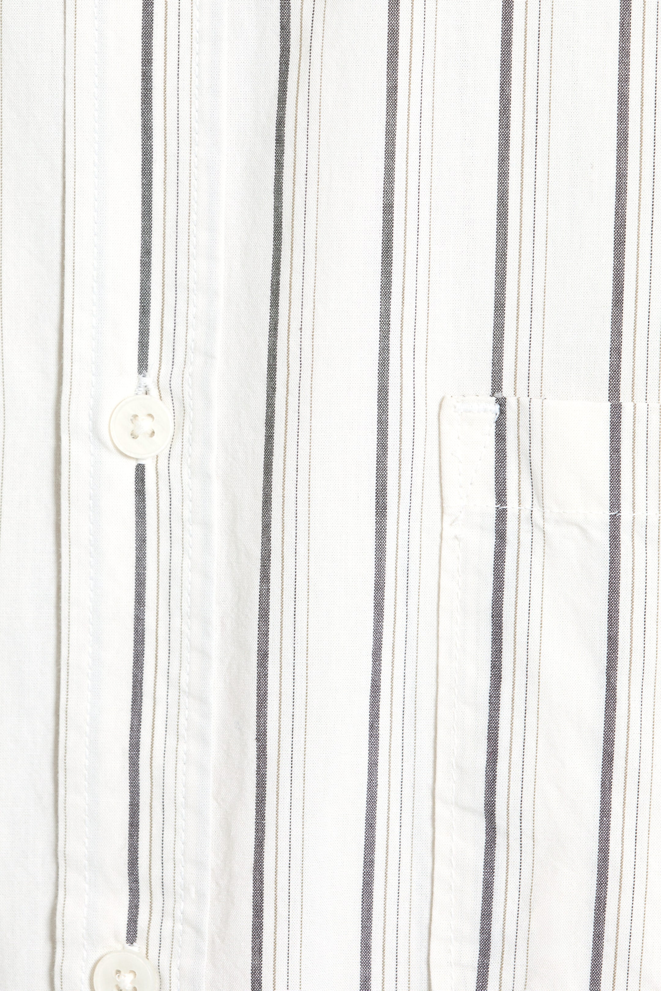 Striped White - Relaxed Boxy Poplin Shirt - 4