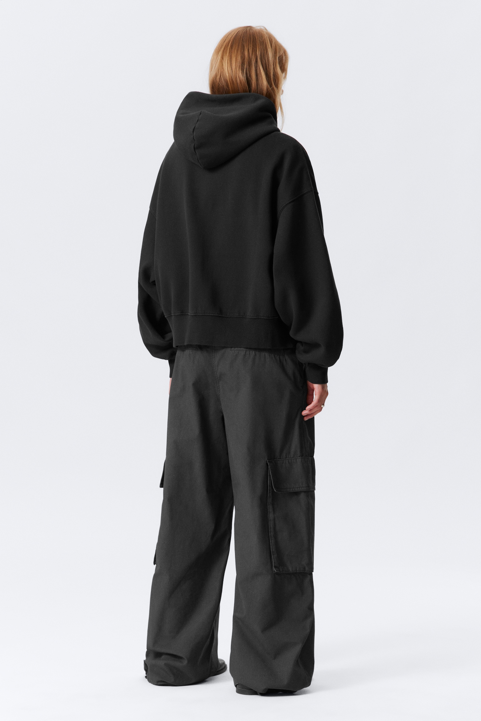 Regular Fit Heavyweight Zip Hoodie - Black/Dusty Grey - 3