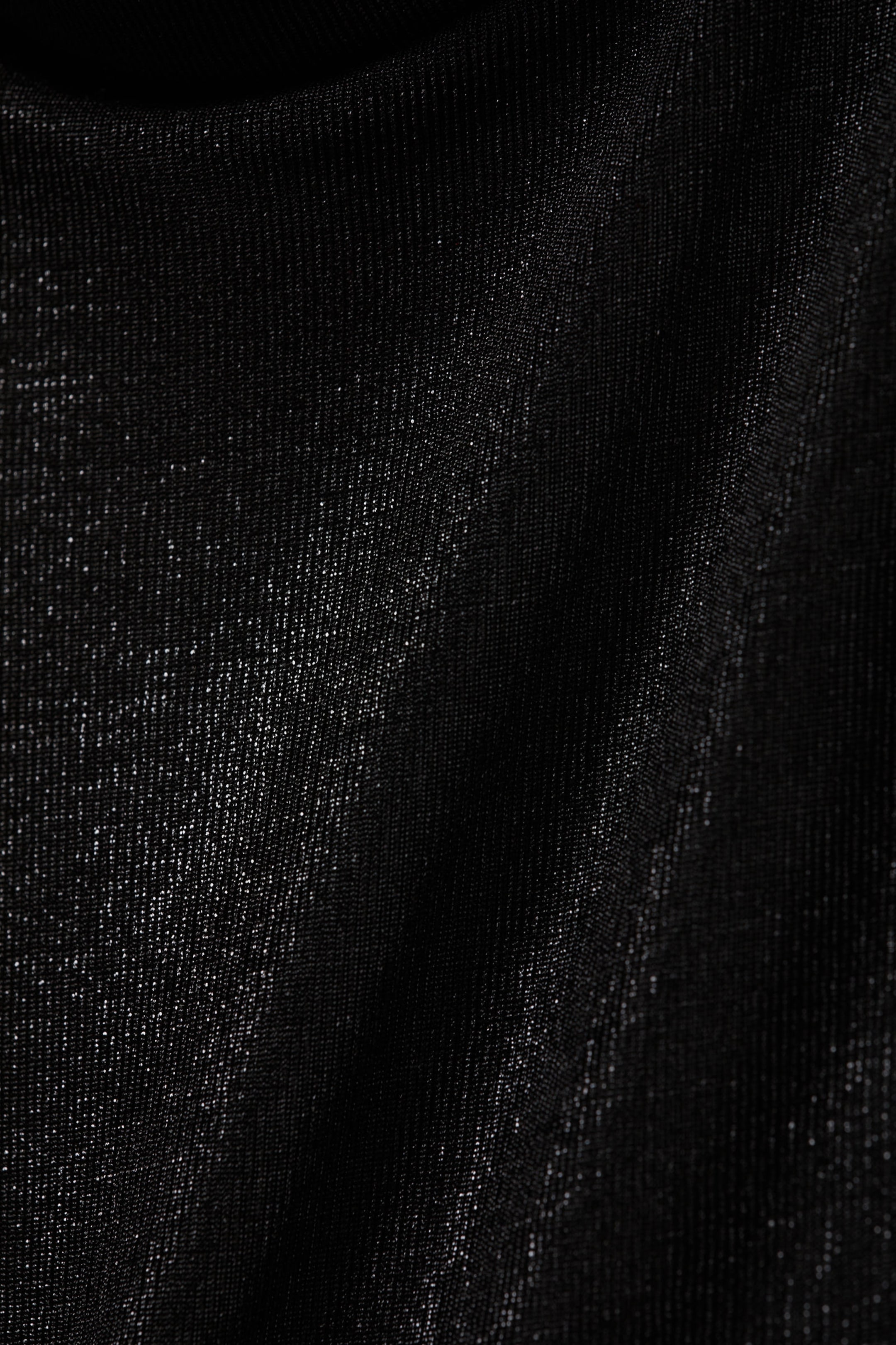 Schwarz - Ärmelloses, glänzendes Neckholder-Top - 1