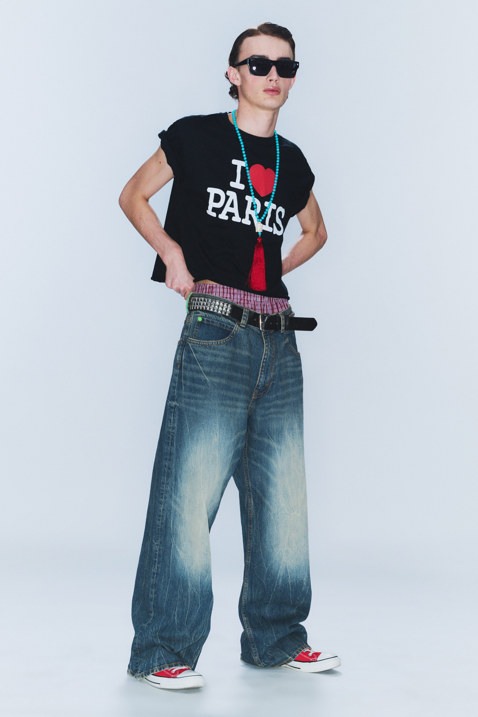 Blue Ray - Dunkelblau - Looser – Weite Jeans mit normaler Taille - 2