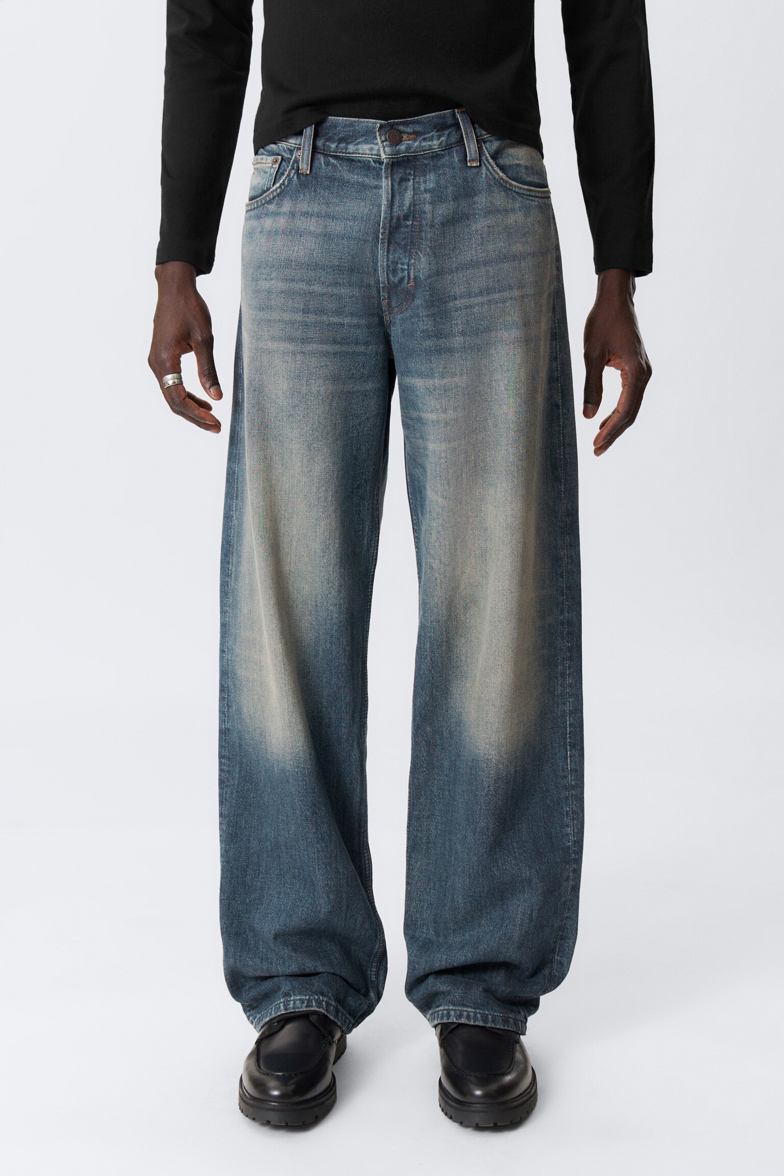 Sphere Low Rise Loose Straight Leg Jeans - Baltic Blue - Dark Blue/Black Rinse - Black/Aeon Blue - Light Blue/Blue One - Dark Blue/Cyan Dust - Medium Blue/Mine Grey - Dark Grey/Blue Layer - 6