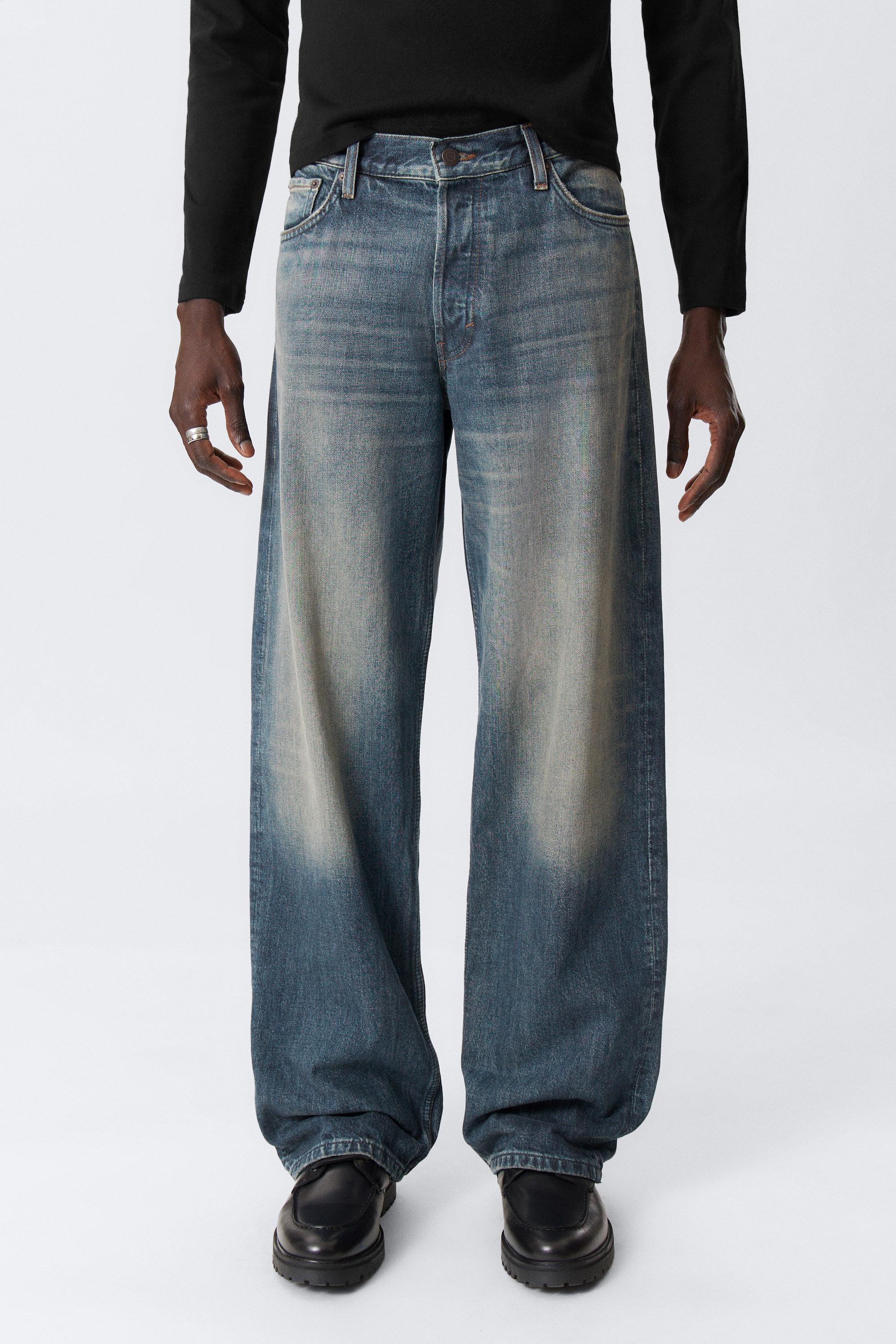 Baltic Blue - Dunkelblau - Sphere Low Waist Loose Straight Leg Jeans - 3