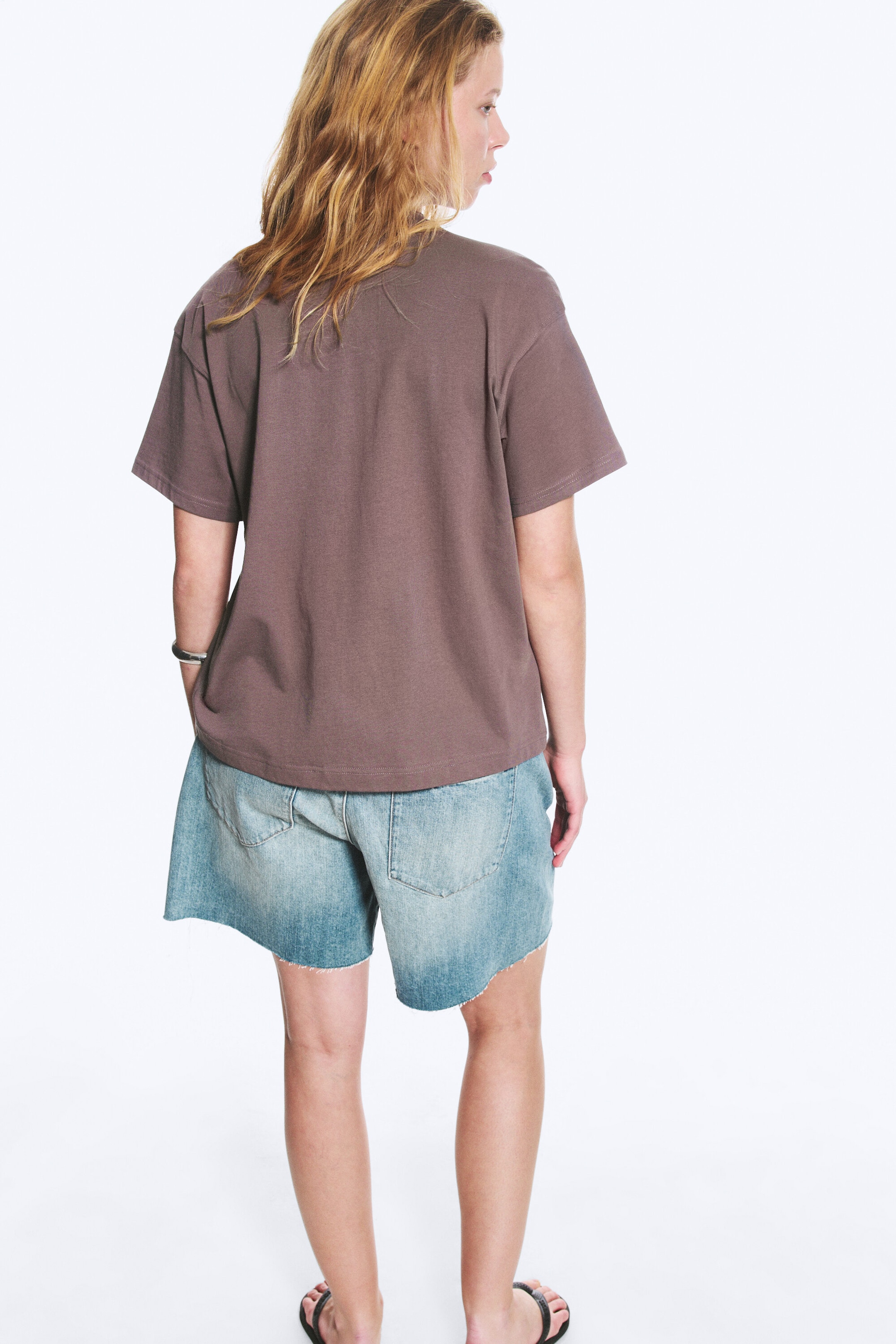 Grau - Relaxtes Boxy-T-Shirt aus Baumwolle - 2