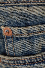 Steel Blue - Mittelblau - Ample Low Waist Loose Wide Jeans - 1