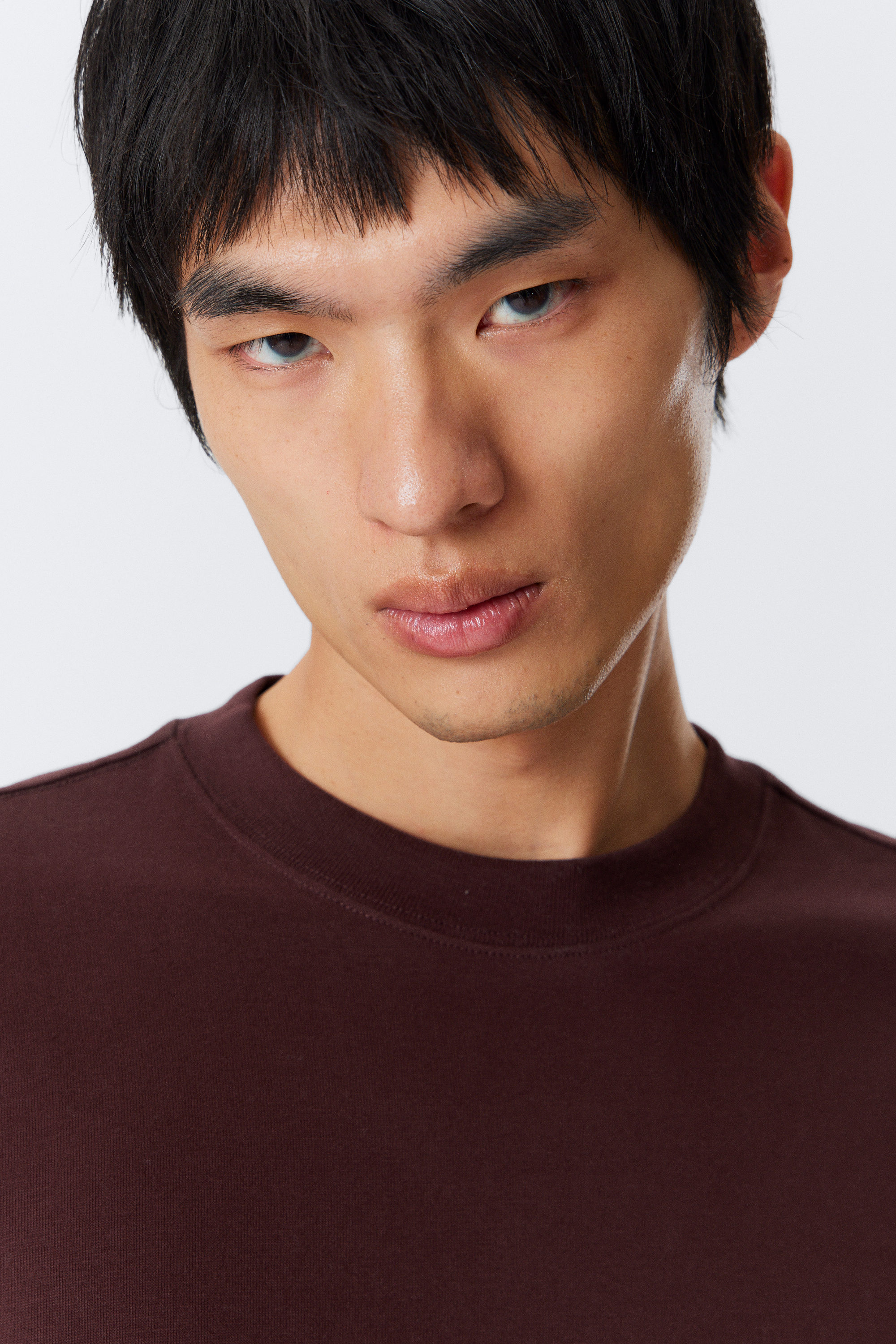 Burgundy - Great Boxy Long Sleeve T-shirt - 2