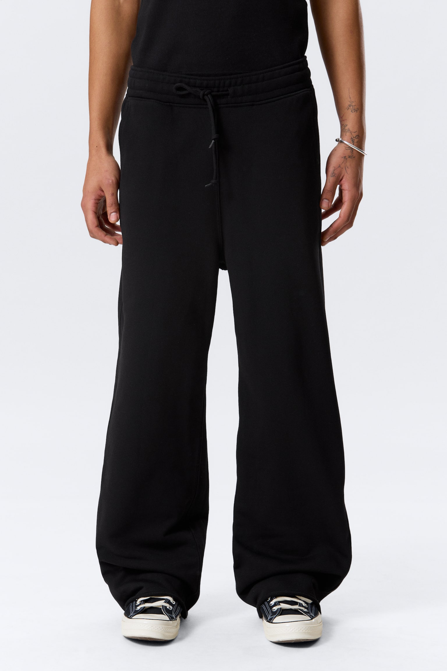 Pantalon de jogging en molleton ample Astro - Noir/Gris poudré clair - 3