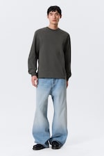 Dark Grey - Relaxed Long-Sleeved T-shirt - 2