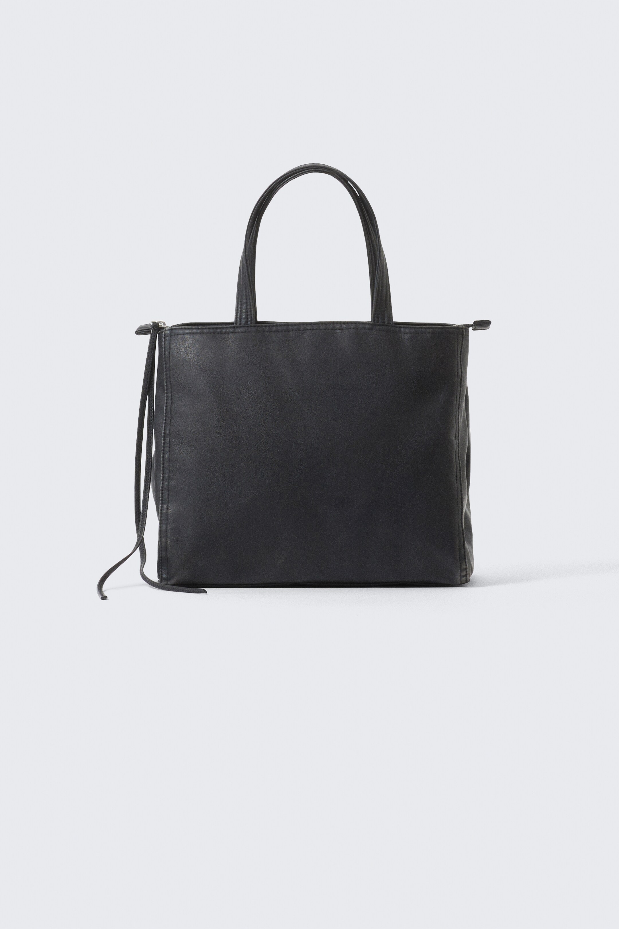 View larger image: Medium Faux Leather Tote Bag - Dark - Ladies | H&M GB 1