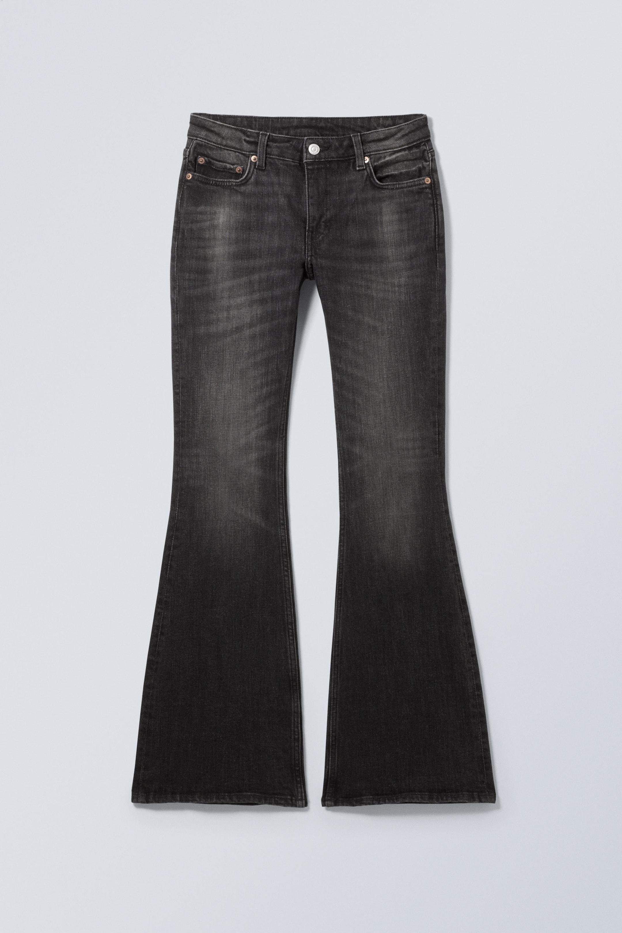 Black Web - Schwarz - Flame Low Waist Slim Flared Leg Jeans - 5