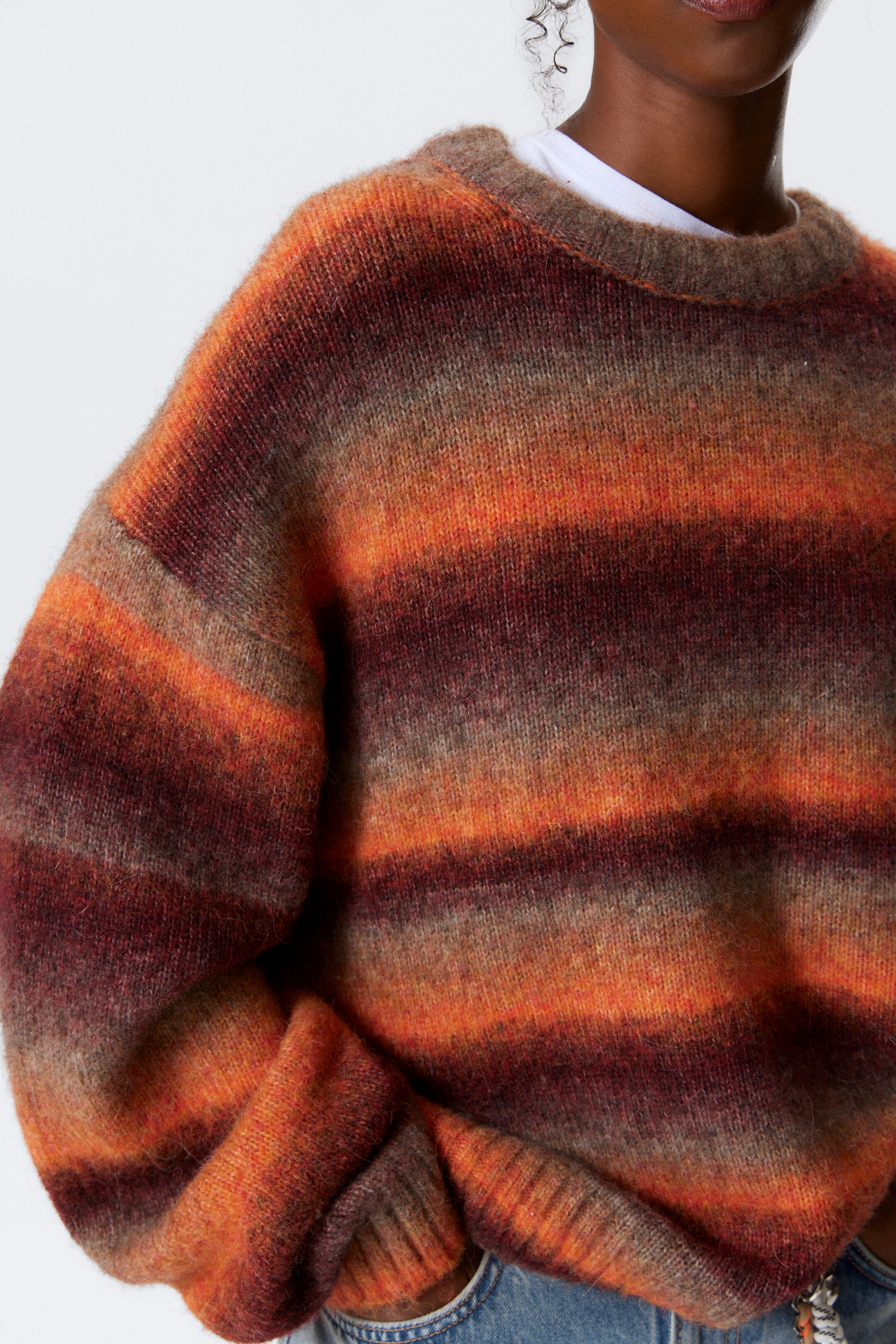 Grotere afbeelding bekijken: Space-dyed gebreide trui - Loose Fit - Orange Space Dye - DAMES | H&M NL 2
