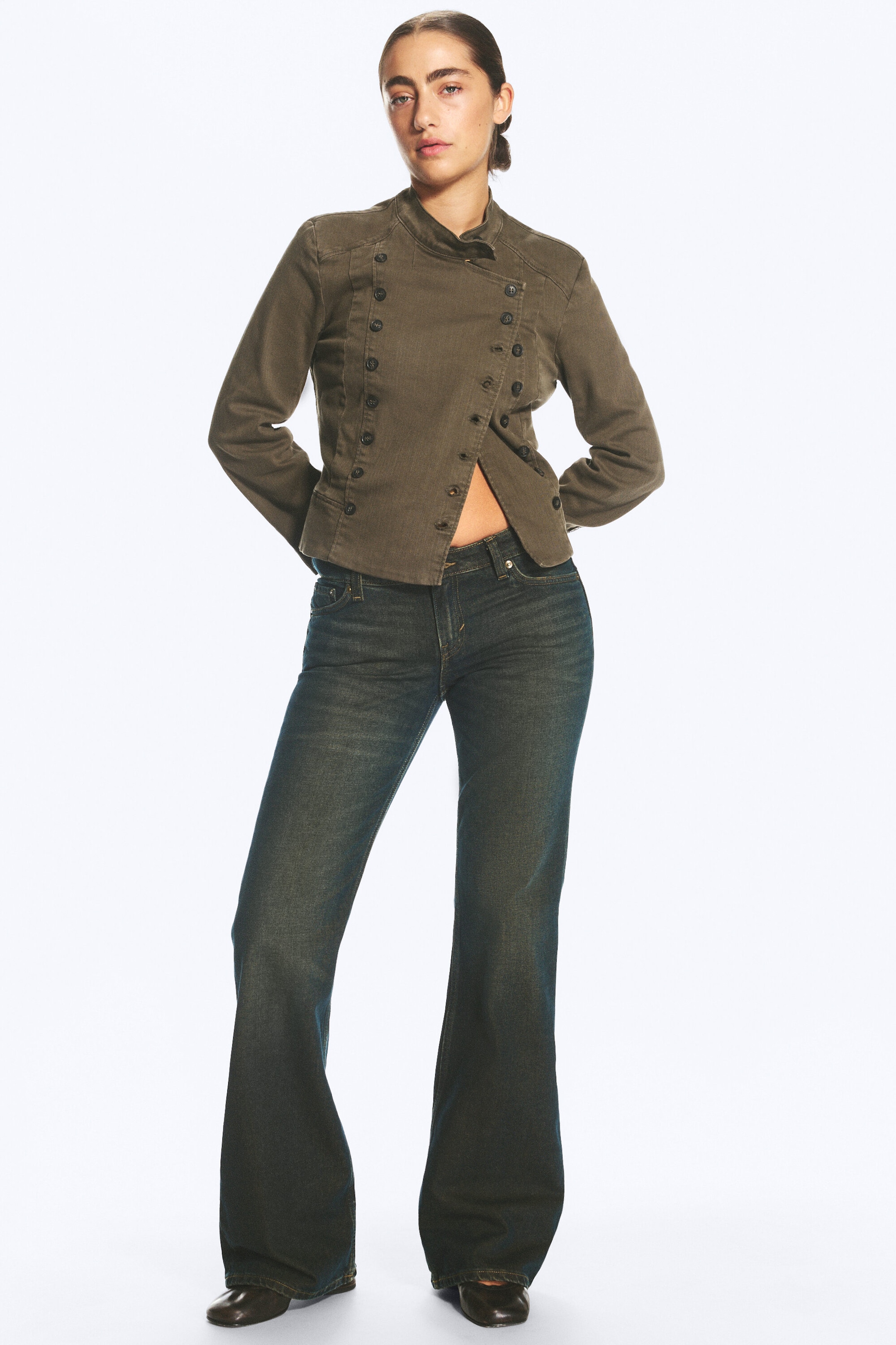 Lobster Blue - Dark Blue - Nova Low Rise Slim Bootcut Jeans - 0