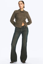Lobster Blue - Dark Blue - Nova Low Rise Slim Bootcut Jeans - 0