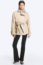 Beige & Light Grey - Trench-coat réversible à double boutonnage - 0