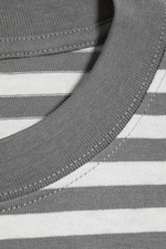 Weiß-grau gestreift - Boxy Longsleeve mit lockerer Passform - 5