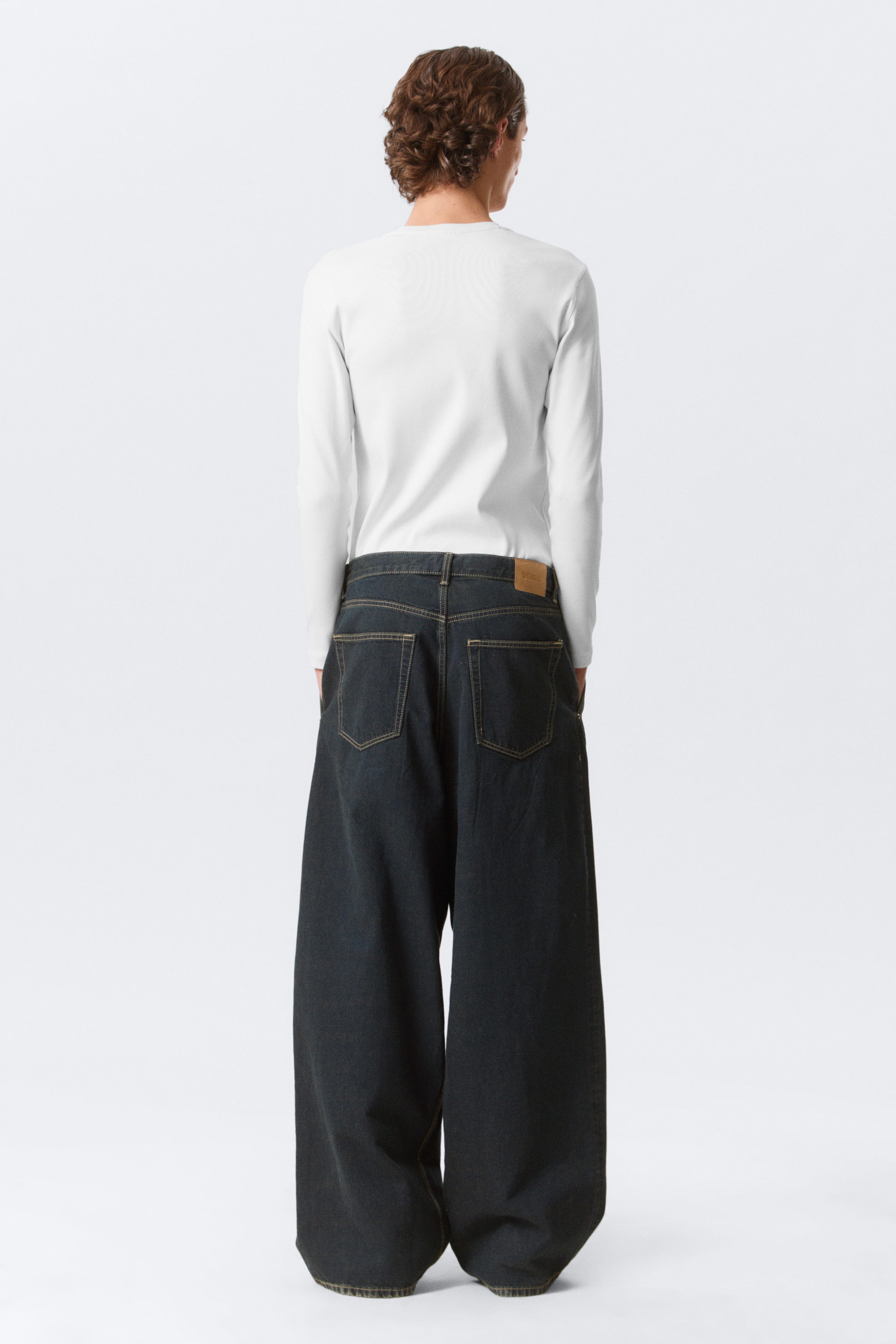 Emerald Rinse - Dunkelblau - Pleated Loose Baggy Leg Jeans - 4