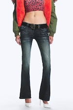 Morbid Blue - Dunkelblau - Booty Bei Low Rise Skinny Bootcut Jeans - 1