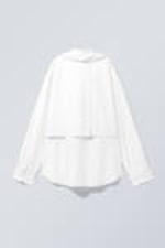 White - Double-Layered Oversized Shirt - 5
