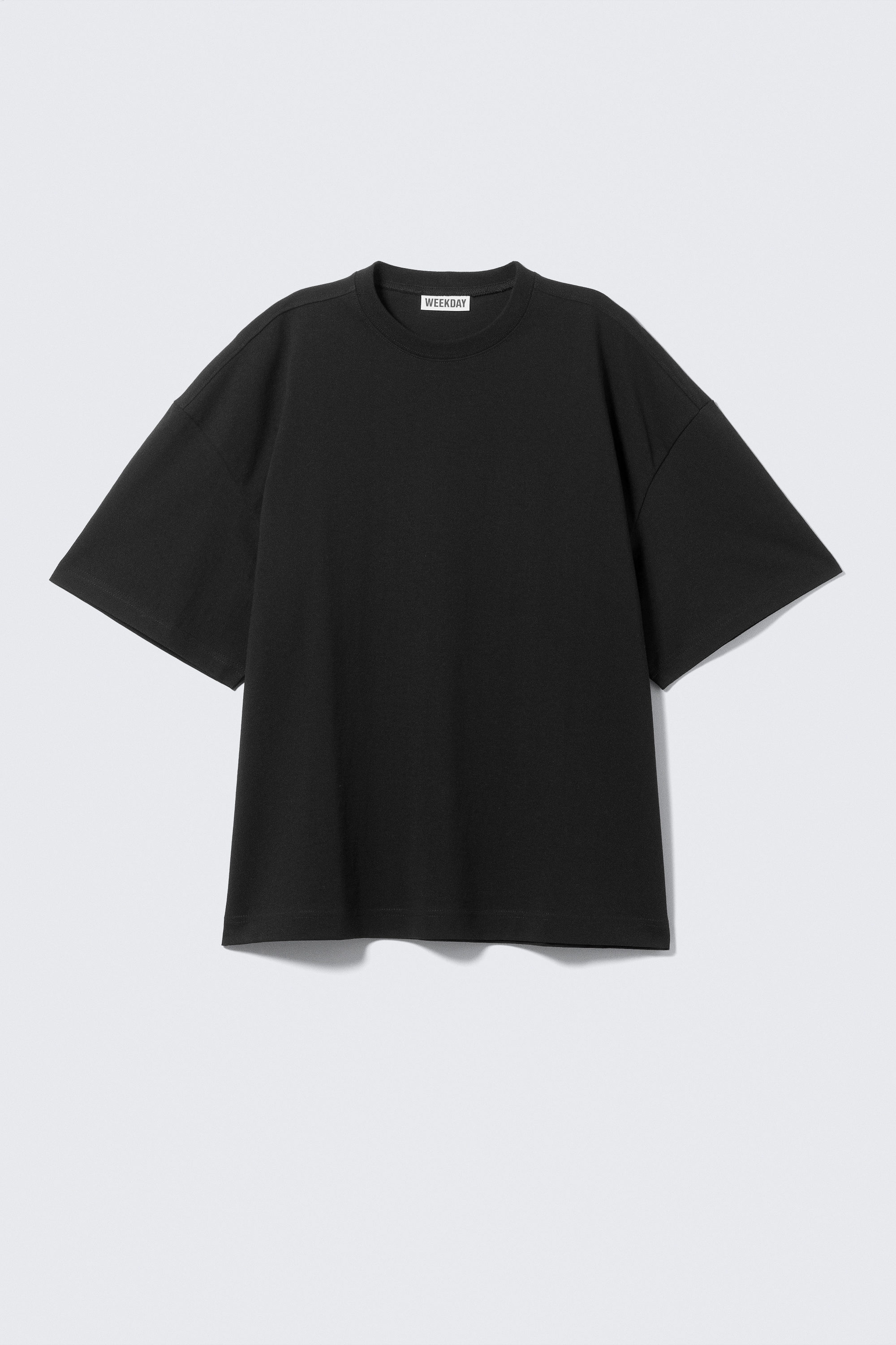 Schwarz - Oversized Baumwoll-T-Shirt - 1
