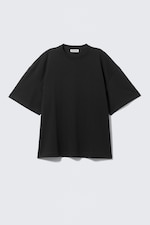 Noir - T-shirt oversize en coton - 0