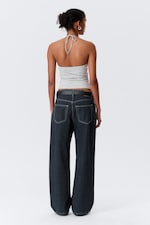 Blue Rinse – Bleu foncé - Missy Low Rise Loose Straight Leg Jeans - 3