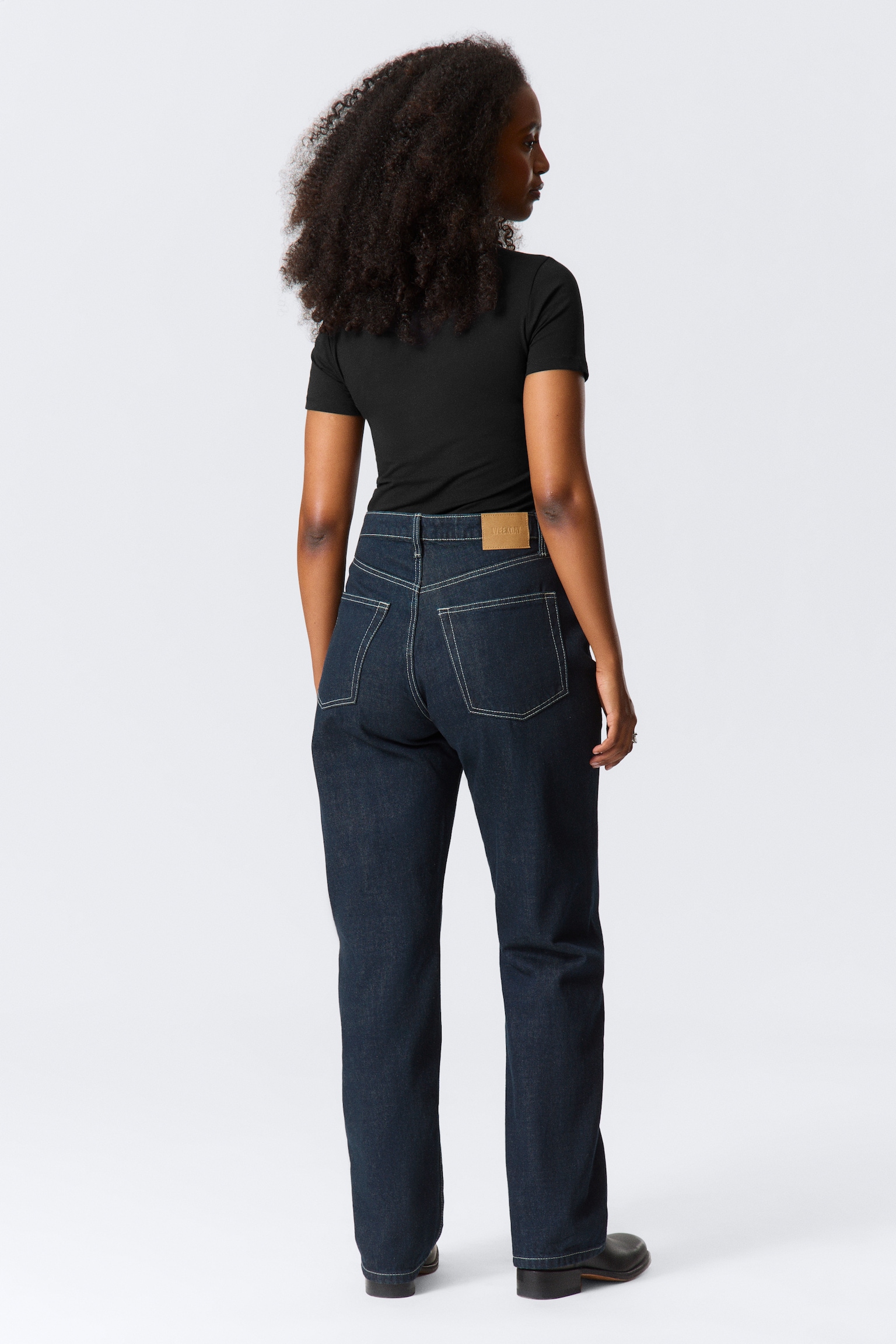 Resolute Curve High Waisted Regular Straight Jeans - Blue Rinse - Dark Blue/Second Blue - stredne modrá/Tuned Black - Black/90s Blue - Medium Blue - 3