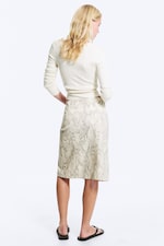 Dusty Beige - Snake Print - Low rise slit skirt - 3