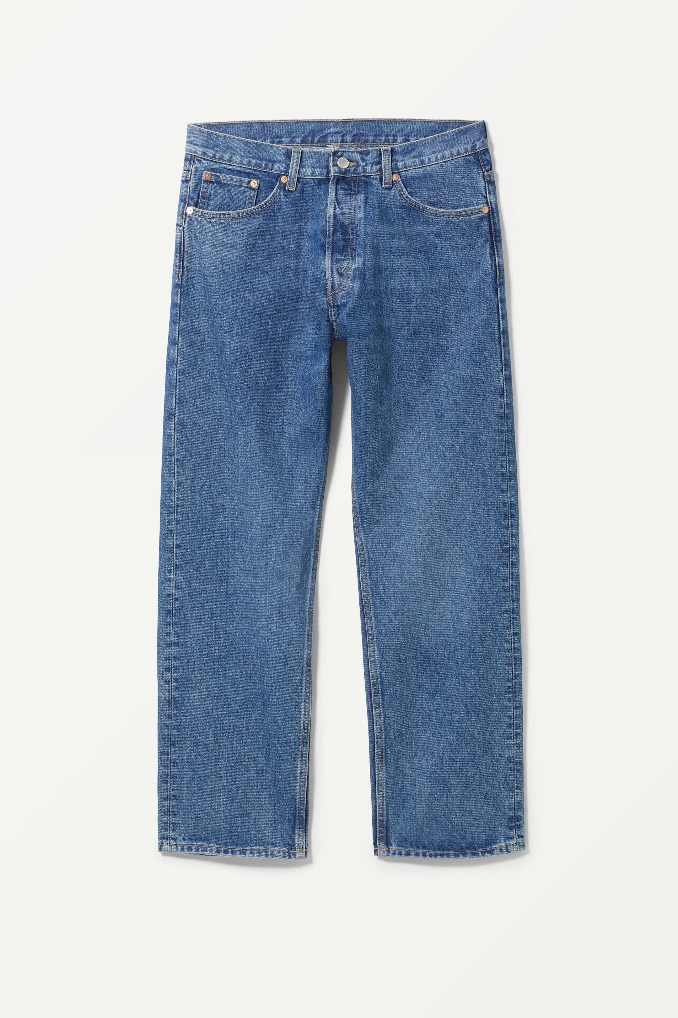 Meerblau - Space Mid Waist Relaxed Straight Jeans - 1